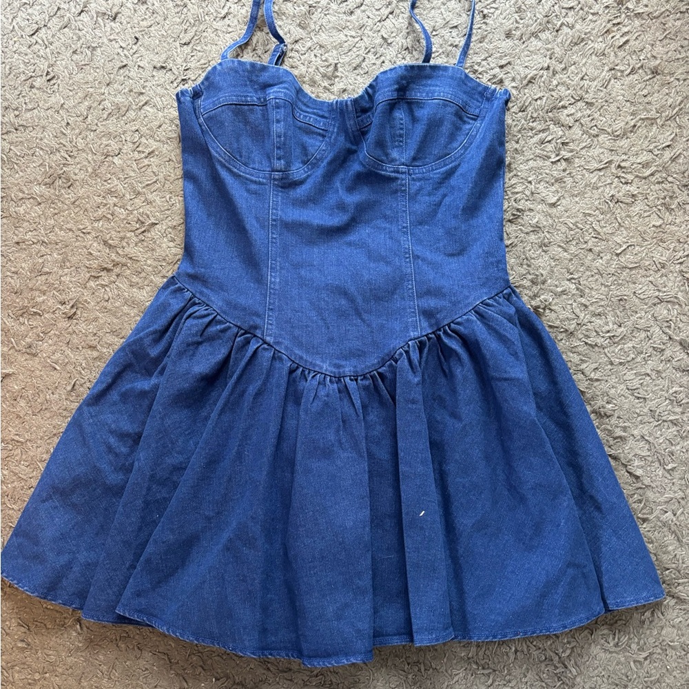 The Vintage Shop Classic Blue Denim Dress